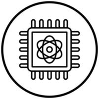 stile icona di calcolo quantistico vettore