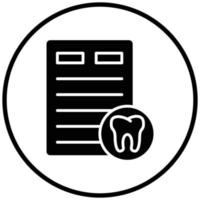 stile icona record dentale vettore