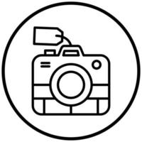 stile dell'icona di vendita della fotocamera vettore