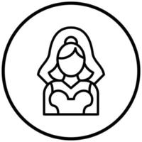 stile dell'icona della sposa vettore