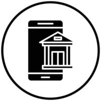 stile icona di mobile banking vettore