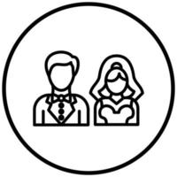 foto di matrimonio in stile icona vettore