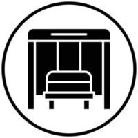 stile icona della fermata dell'autobus vettore