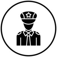 stile dell'icona dell'ufficiale di polizia vettore