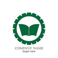 logo di educazione del libro vettore