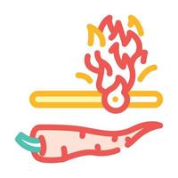 illustrazione vettoriale dell'icona del colore della scala di bruciatura vegetale piccante