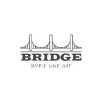idee creative di modelli di progettazione del logo del ponte. elegante logo del ponte per l'emblema dell'azienda vettore