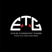 etg lettera logo design creativo con grafica vettoriale