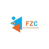 fzc lettera logo design creativo con grafica vettoriale