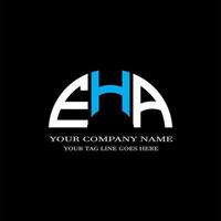 eha lettera logo design creativo con grafica vettoriale