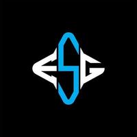 esg lettera logo design creativo con grafica vettoriale