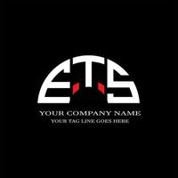 ets lettera logo design creativo con grafica vettoriale