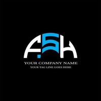 fsh lettera logo design creativo con grafica vettoriale