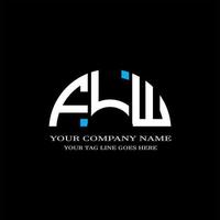 flw lettera logo design creativo con grafica vettoriale