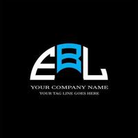 ebl lettera logo design creativo con grafica vettoriale