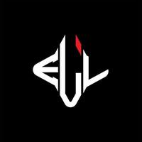 elv lettera logo design creativo con grafica vettoriale