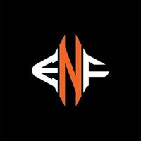 enf lettera logo design creativo con grafica vettoriale