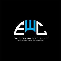 ewc lettera logo design creativo con grafica vettoriale