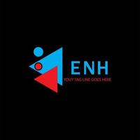 enh lettera logo design creativo con grafica vettoriale