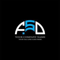 fsd lettera logo design creativo con grafica vettoriale