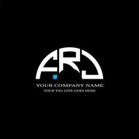 frj lettera logo design creativo con grafica vettoriale