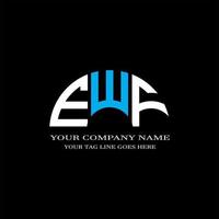 ewf lettera logo design creativo con grafica vettoriale