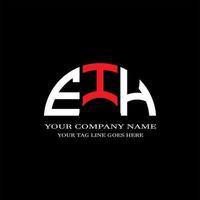 eih lettera logo design creativo con grafica vettoriale