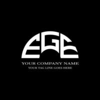 ege lettera logo design creativo con grafica vettoriale