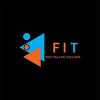 fit lettera logo design creativo con grafica vettoriale