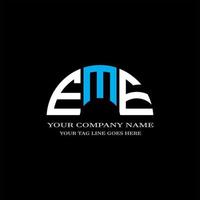 eme lettera logo design creativo con grafica vettoriale