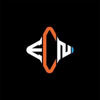 ecn lettera logo design creativo con grafica vettoriale
