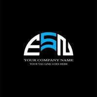 esn lettera logo design creativo con grafica vettoriale