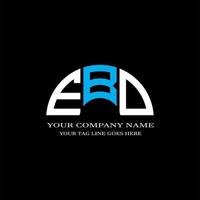 ebd lettera logo design creativo con grafica vettoriale