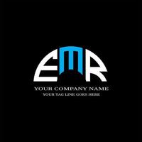 emr lettera logo design creativo con grafica vettoriale