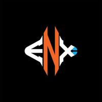 enx lettera logo design creativo con grafica vettoriale
