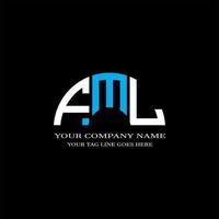 fml lettera logo design creativo con grafica vettoriale