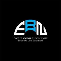 ebn lettera logo design creativo con grafica vettoriale
