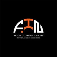pinna lettera logo design creativo con grafica vettoriale