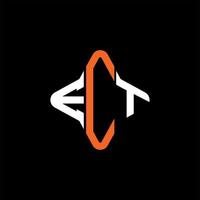 ect lettera logo design creativo con grafica vettoriale