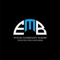 emb lettera logo design creativo con grafica vettoriale