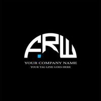 frw lettera logo design creativo con grafica vettoriale