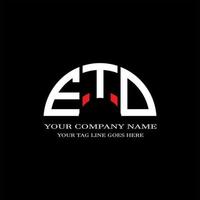 etd lettera logo design creativo con grafica vettoriale