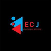 ecj lettera logo design creativo con grafica vettoriale