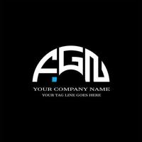 fgn lettera logo design creativo con grafica vettoriale