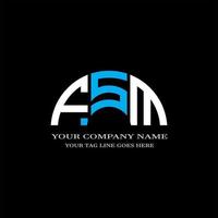 fsm lettera logo design creativo con grafica vettoriale