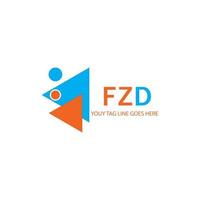 fzd lettera logo design creativo con grafica vettoriale