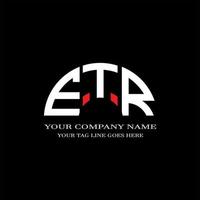 etr lettera logo design creativo con grafica vettoriale