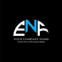 enf lettera logo design creativo con grafica vettoriale