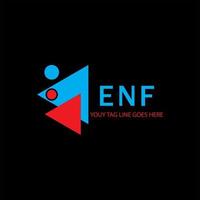 enf lettera logo design creativo con grafica vettoriale