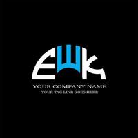 ewk lettera logo design creativo con grafica vettoriale